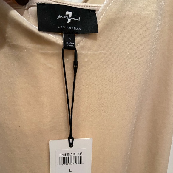 *BRAND NEW* 7 for all mankind - CreamVelvet Cami Slip On Dress - Picture 2 of 4